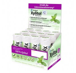 MIRADENT Xylitol Chewing Gum spearmint 12 x 30 pce