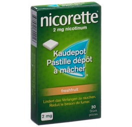 NICORETTE Freshfruit pastill dép mâch 2 mg 30 pce