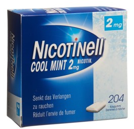 NICOTINELL Gum 2 mg cool mint 204 pce