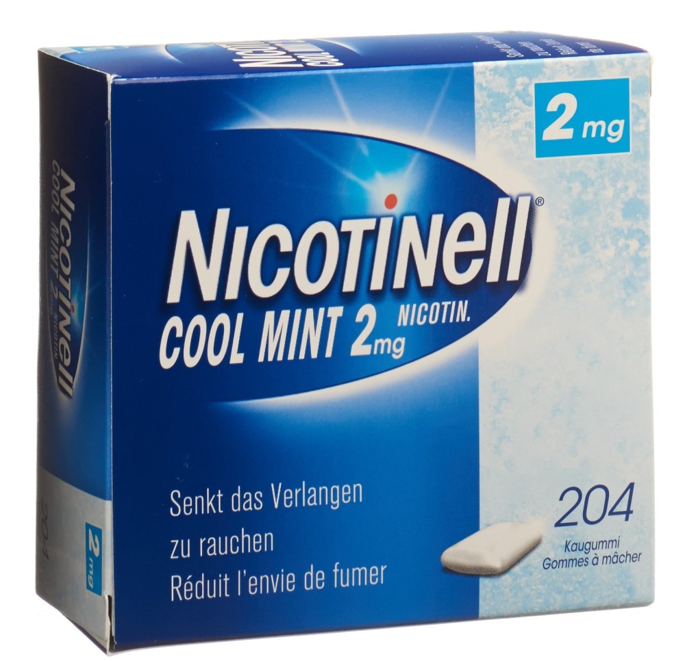 NICOTINELL Gum 2 mg cool mint 204 pce