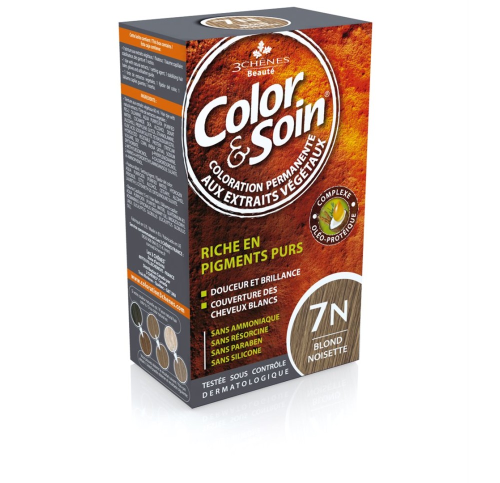 COLOR & SOIN coloration 7N blond noisette 135 ml COLOR & SOIN coloration 7N blond noisette 135 ml
