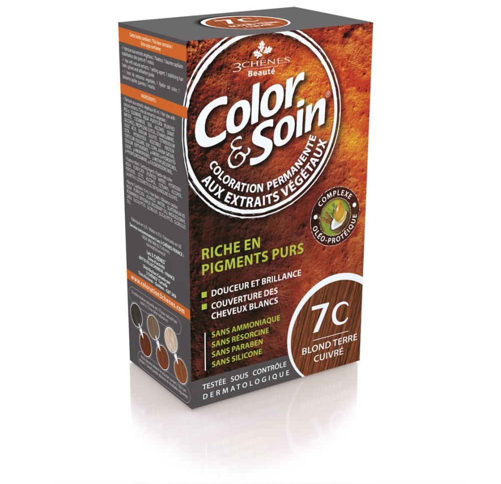 COLOR & SOIN coloration 7C blond terre cuiv 135 ml COLOR & SOIN coloration 7C blond terre cuiv 135 ml
