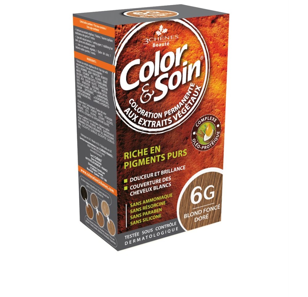 COLOR & SOIN coloration 6G blond foncé doré 135 ml COLOR & SOIN coloration 6G blond foncé doré 135 ml