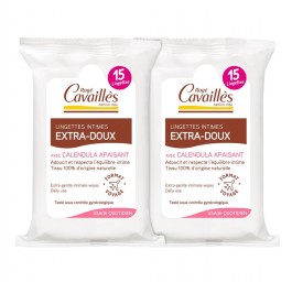 ROGE CAVAILLES Lingettes Intimes Ex Duo 2 x 15 pce