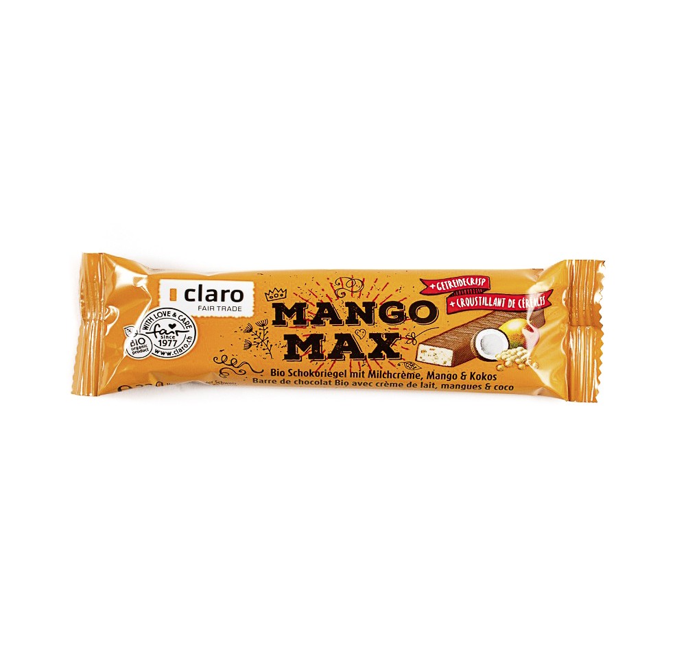 CLARO mangue max barre mangue-cocos bio 33 g CLARO mangue max barre mangue-cocos bio 33 g