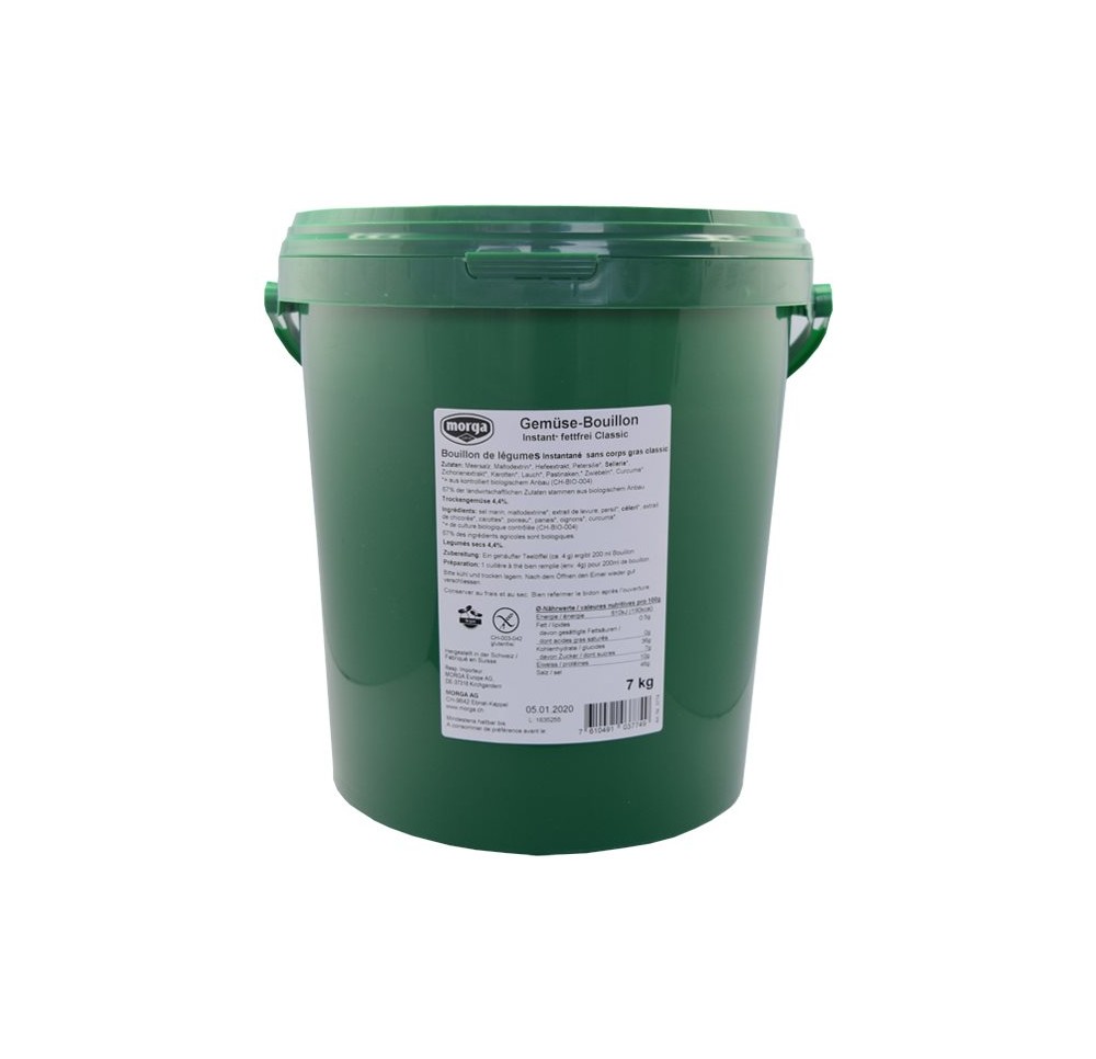 MORGA bouillon de légumes sans graisse 7 kg MORGA bouillon de légumes sans graisse 7 kg