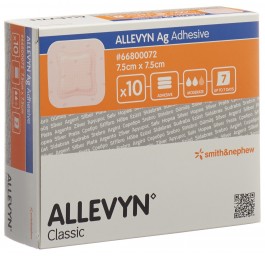 ALLEVYN AG ADHESIVE pans hydroc 7.5x7.5cm 10 pce