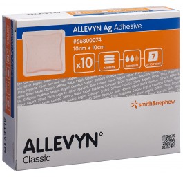 ALLEVYN AG ADHESIVE pans hydroc 10x10cm 10 pce