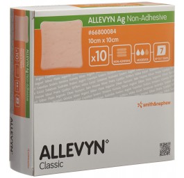 ALLEVYN AG NON-ADH pans hydrocel 10x10cm 10 pce