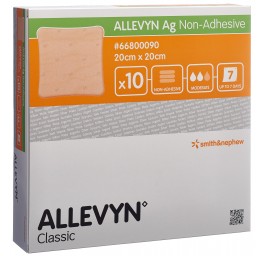 ALLEVYN AG NON-ADH pans hydrocel 20x20cm 10 pce