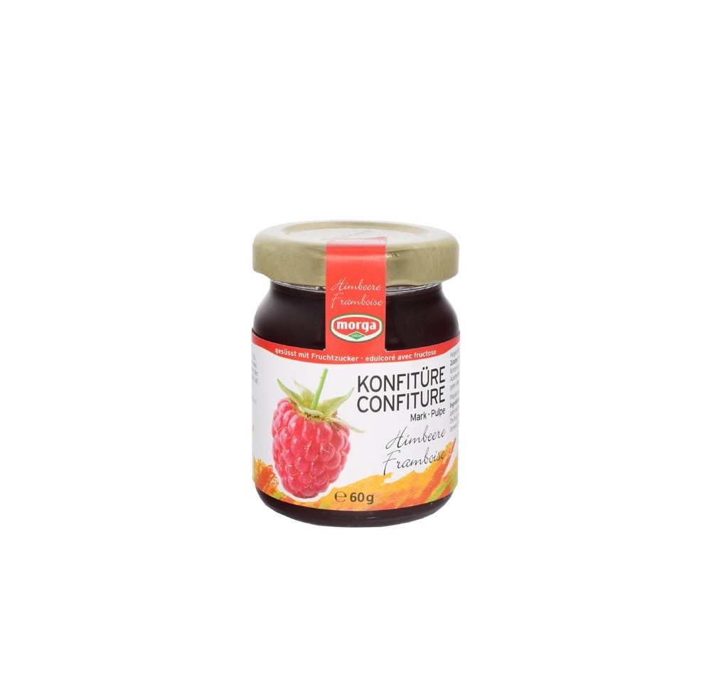 MORGA MIDGET confiture pulpe framboi fructose 60 g MORGA MIDGET confiture pulpe framboi fructose 60 g