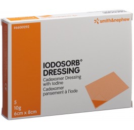 IODOSORB dressing 10 g 6x8cm 5 pce