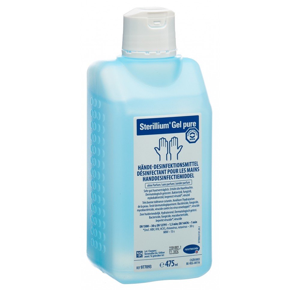 STERILLIUM GEL PURE désinfectant mains fl 475 ml