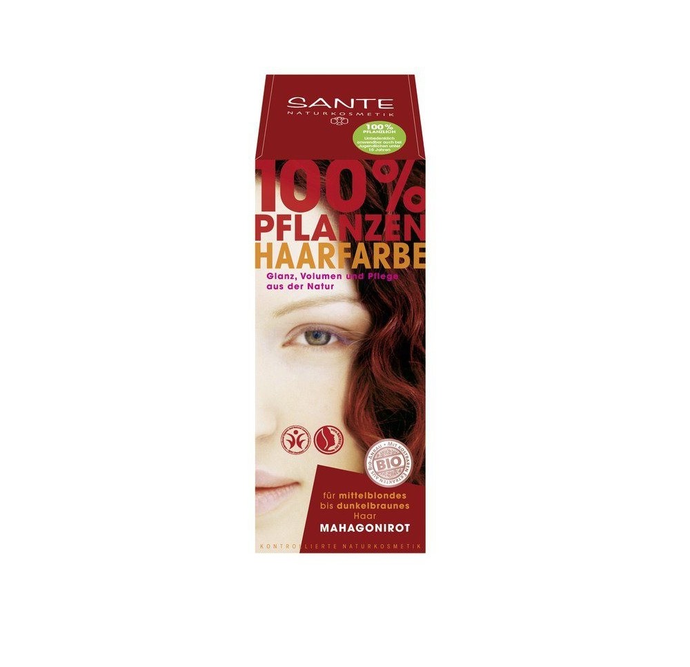 SANTE teinture cheveux végétale rouge acajou 100 g