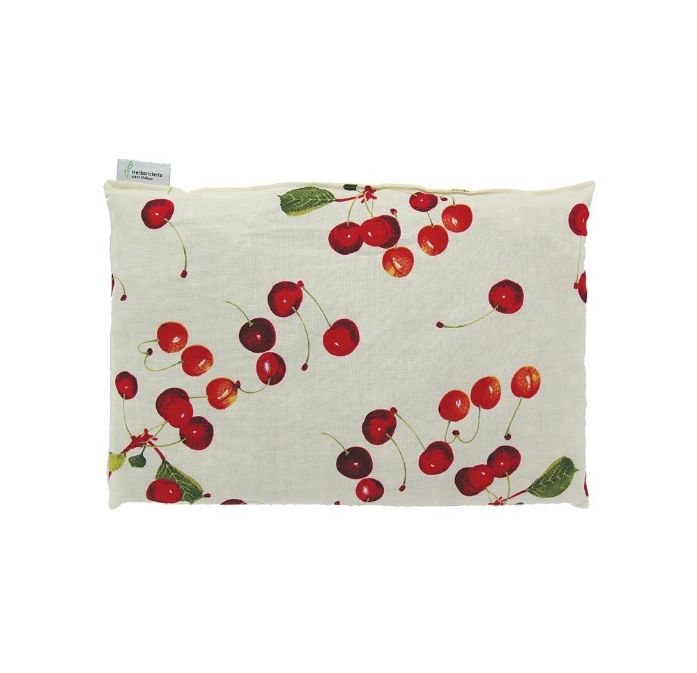 HERBORISTERIA coussin noyaux cerise cherry beige