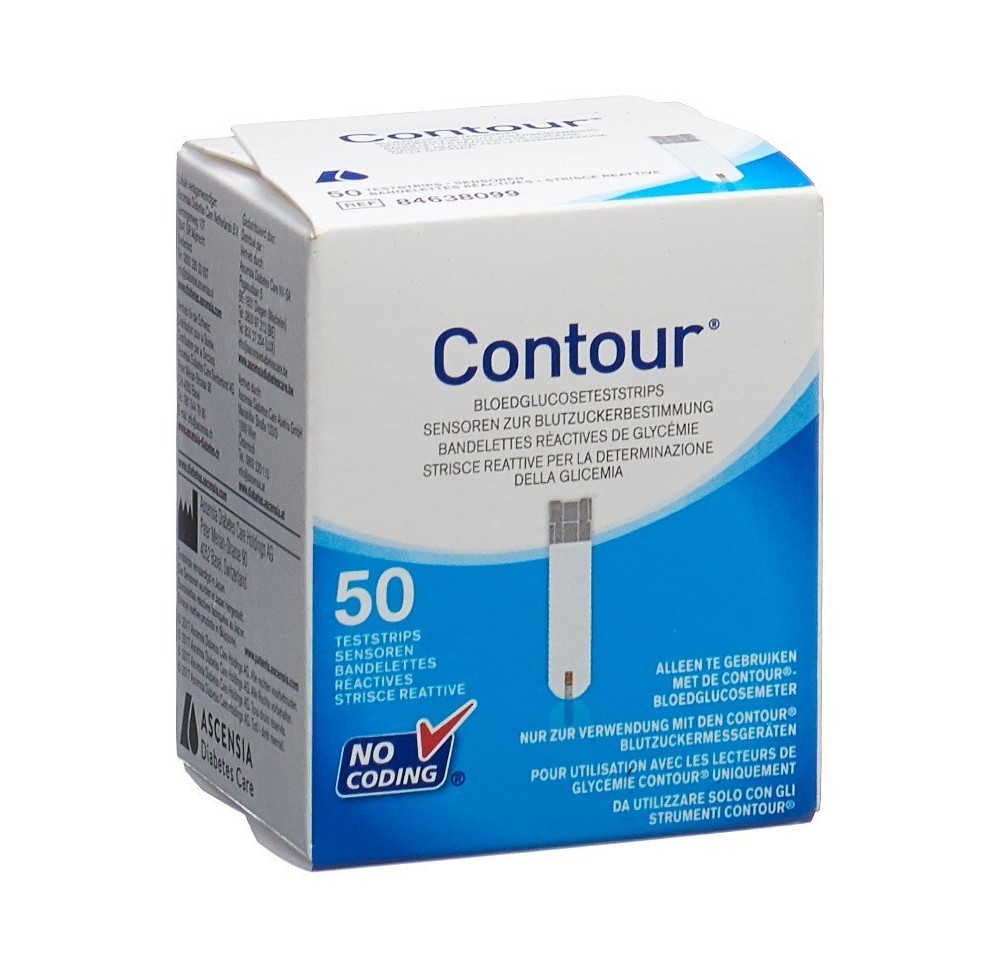 CONTOUR bandelettes réactives 50 pce