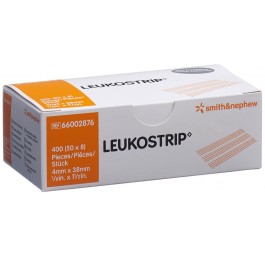 LEUKOSTRIPS 4mmx38mm 8 bandes 50 pce