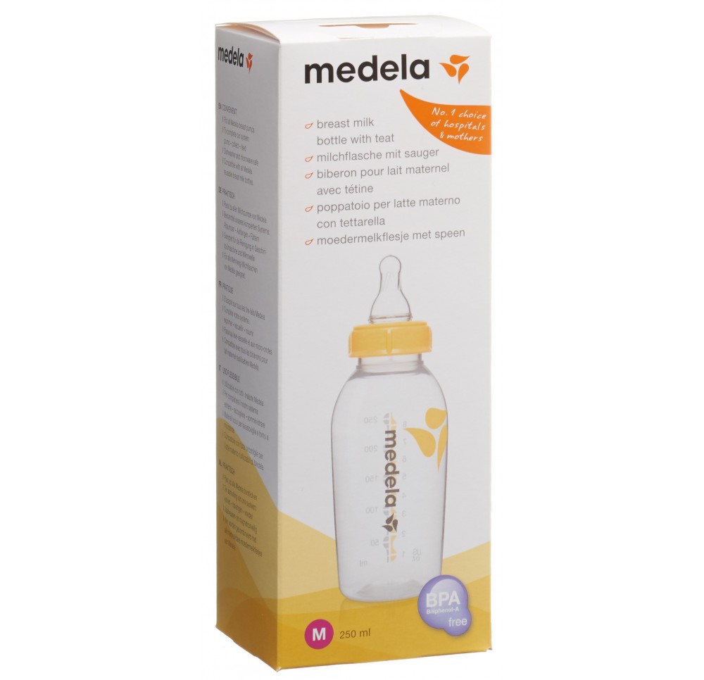 MEDELA biberon 250ml avec tétine M 4 à 6 mois