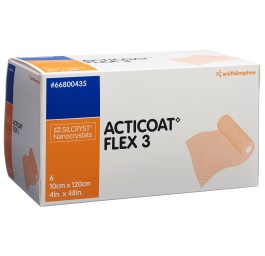 ACTICOAT FLEX 3 pansement vulné 10x120cm 6 pce
