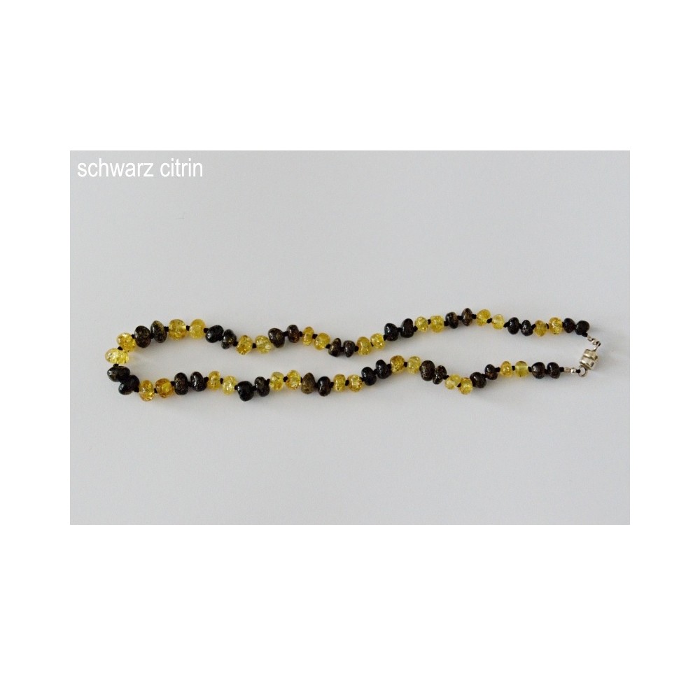 AMBERSTYLE ambre 32cm noir jaune ferm magn