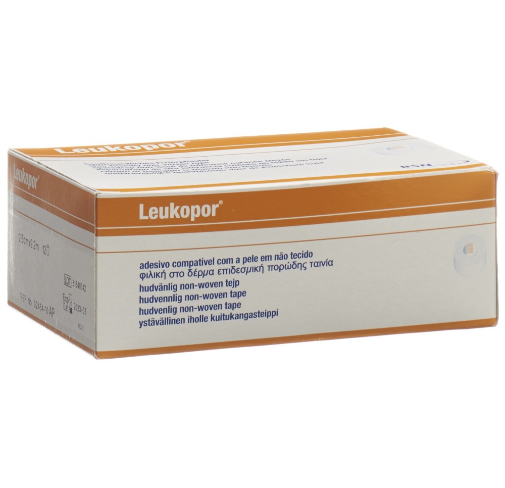 LEUKOPOR sparadrap 9.2mx2.5cm blanc 12 pce LEUKOPOR sparadrap 9.2mx2.5cm blanc 12 pce