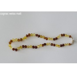 AMBERSTYLE ambre 36cm cognac blanc ferm magn