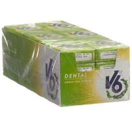 V6 Dental Care chewing gum Green Tea Jasmin 24 box