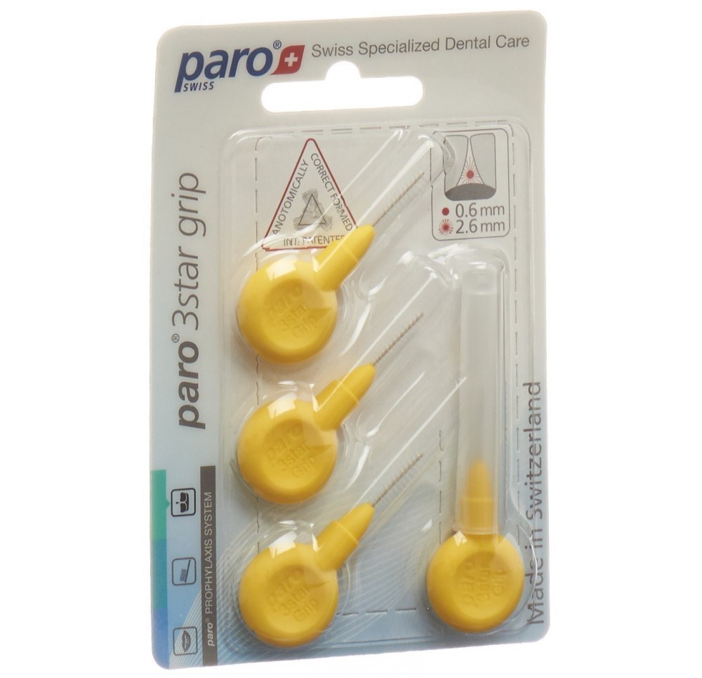 PARO 3star-grip 2.6mm jaune cylin 4 pce