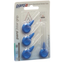 PARO 3star-grip 3.5mm x-fin bleu cylin 4 pce