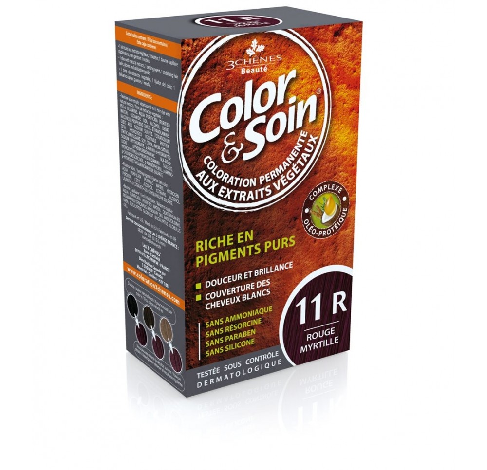 COLOR & SOIN coloration 11R rouge myrtille 135 ml