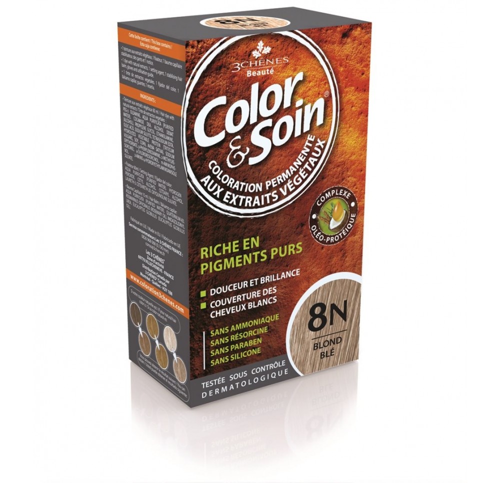 COLOR & SOIN coloration 8N blond blé 135 ml