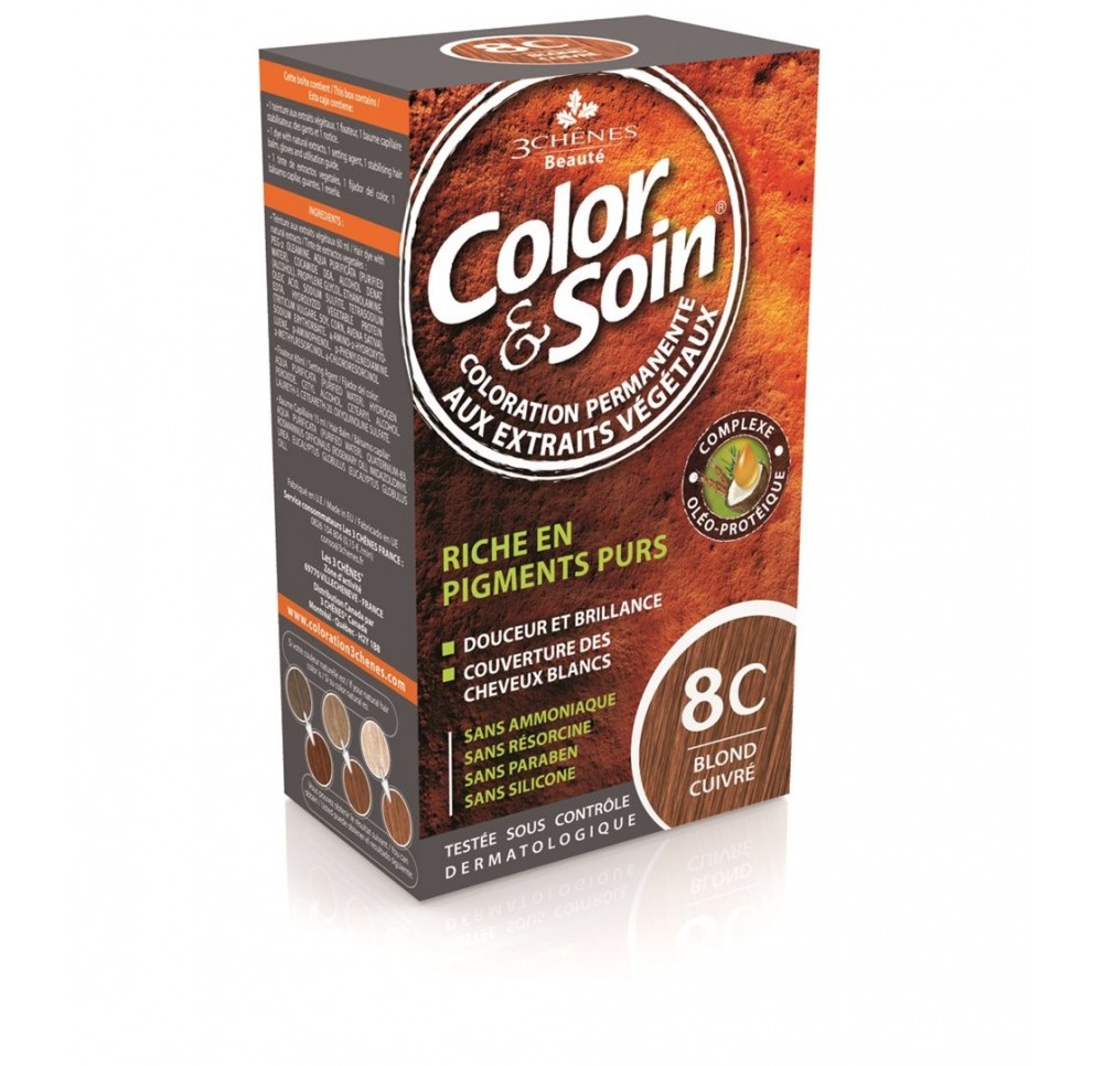 COLOR & SOIN coloration 8C blond cuivré 135 ml