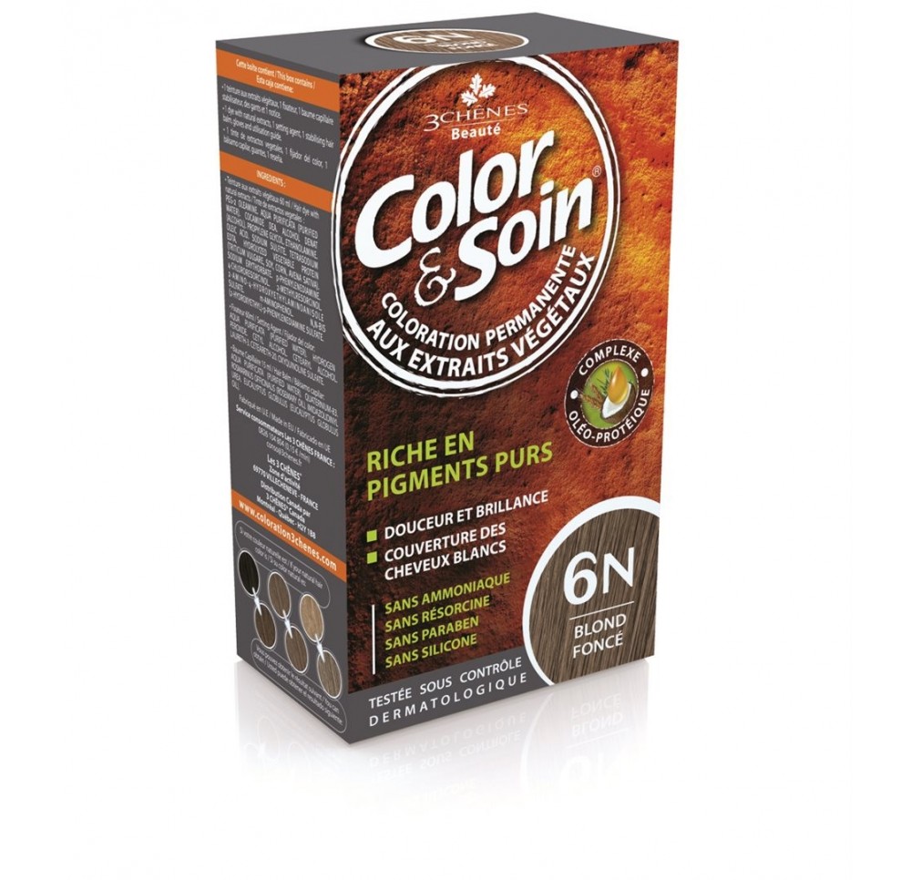 COLOR & SOIN coloration 6N blond foncé 135 ml