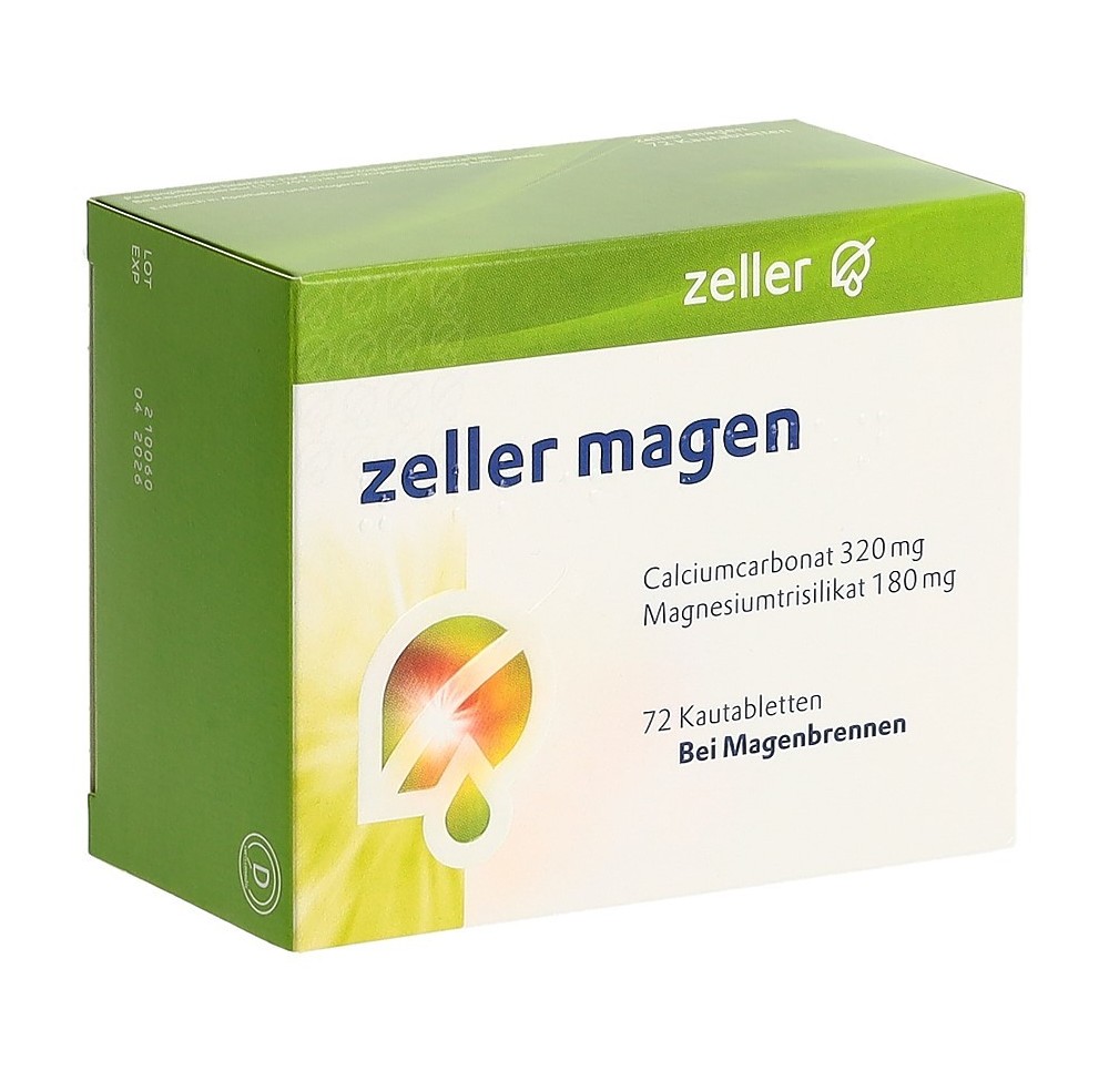 ZELLER estomac cpr croquer 72 pce