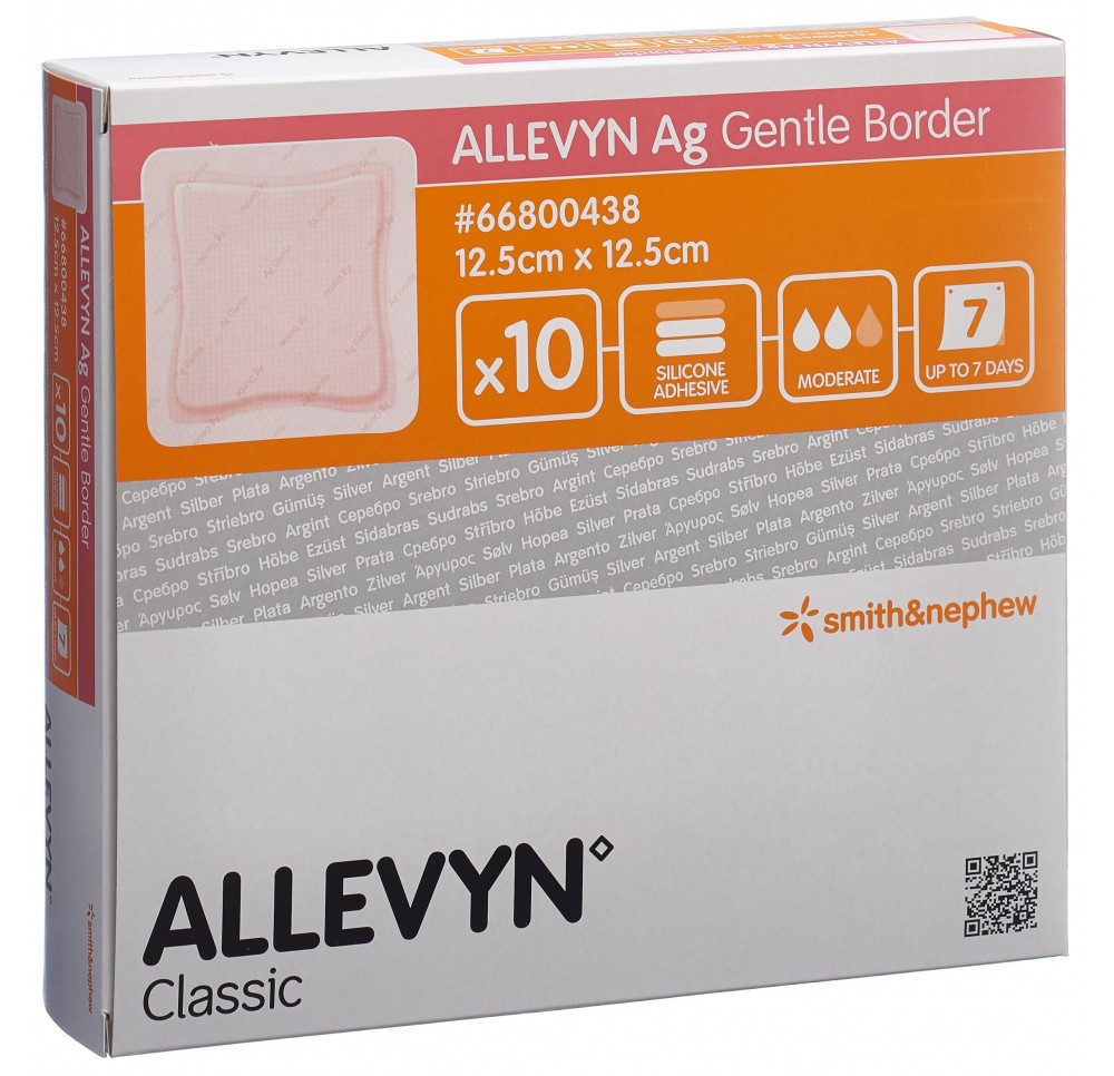 ALLEVYN AG GB pansement vuln 12.5x12.5cm 10 pce