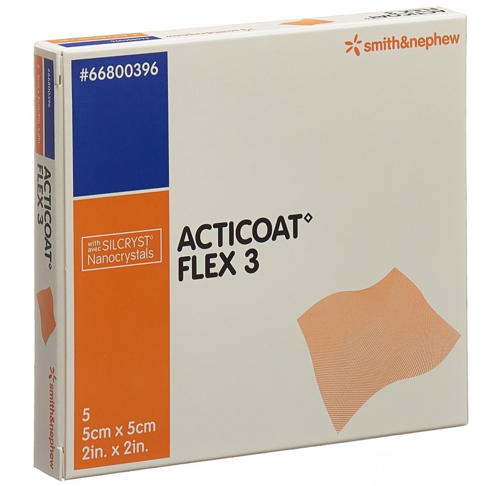 ACTICOAT FLEX 3 pansement vulné 5x5cm 5 pce