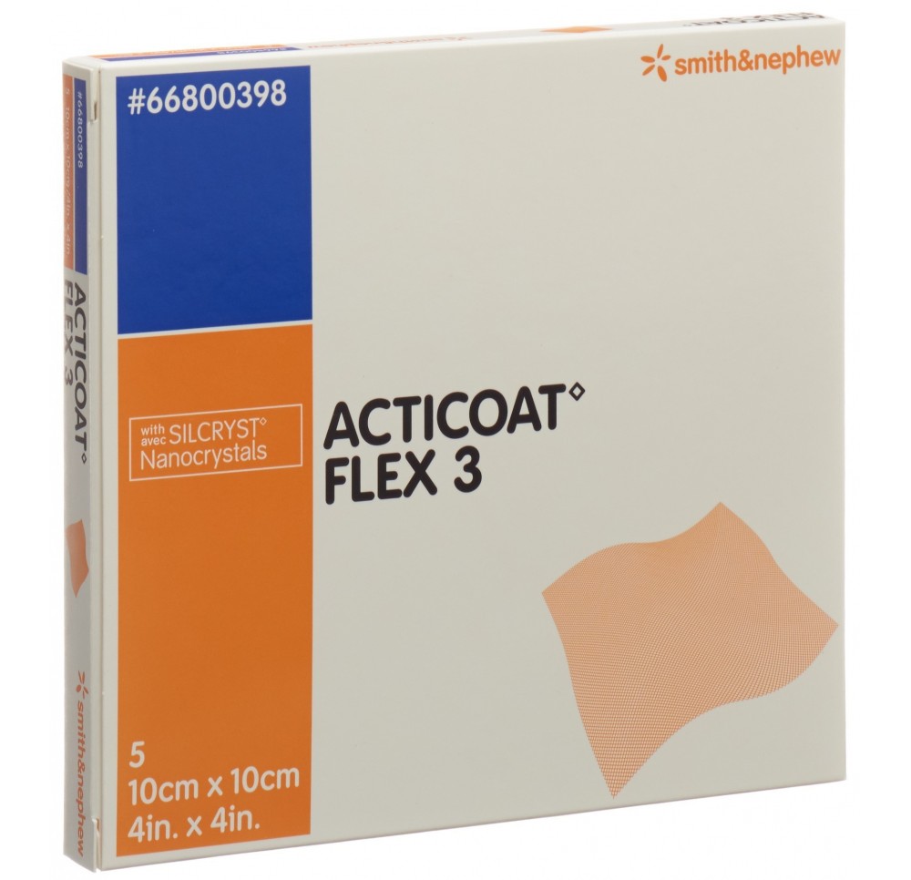 ACTICOAT FLEX 3 pansement vulné 10x10cm 5 pce