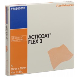 ACTICOAT FLEX 3 pansement vulné 10x10cm 5 pce