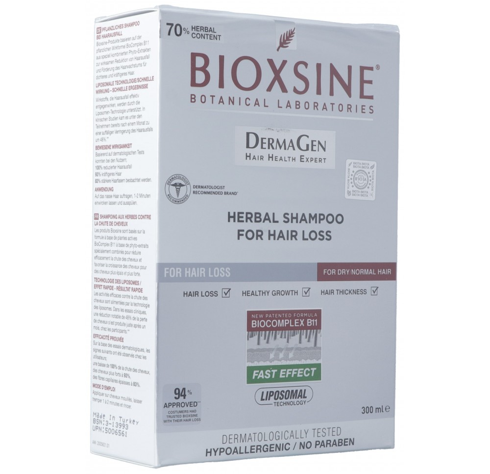 BIOXSINE shampooing cheveux normaux/sec 300 ml