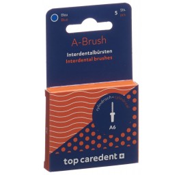 TOP CAREDENT A6 IDBH-B brosse interd bleu 5 pce