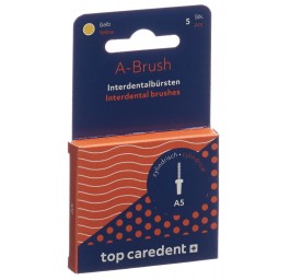 TOP CAREDENT A5 IDBH-GE brosse interd jaune 5 pce