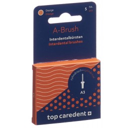 TOP CAREDENT A3 IDBH-O brosse interd orange 5 pce