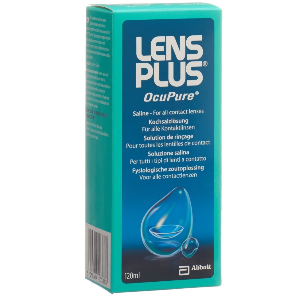 LENS PLUS OcuPure solution saline fl 120 ml