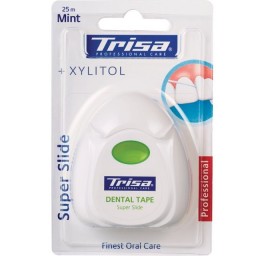 TRISA fil dentaire Super Slide 25m mint Xylitol