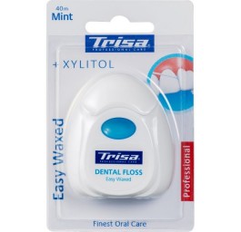 TRISA fil dentaire Easy Waxed 40m mint Xylitol