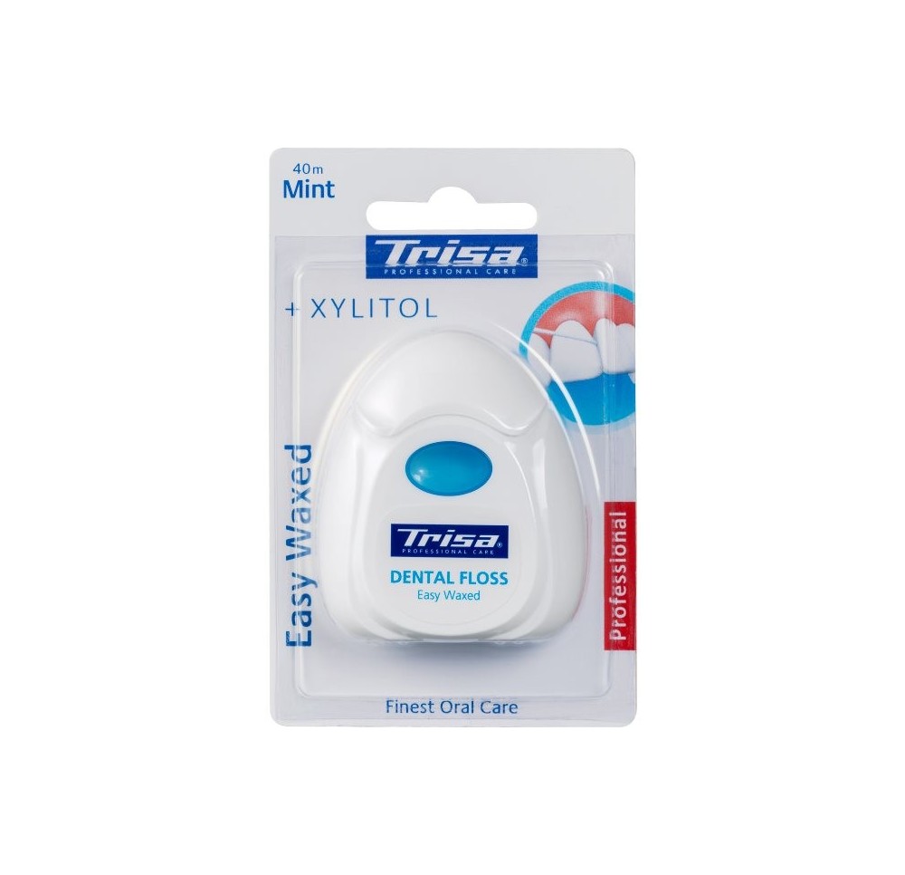 TRISA fil dentaire Easy Waxed 40m mint Xylitol