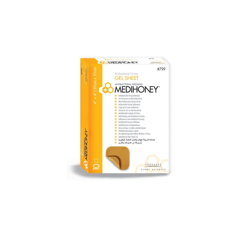 MEDIHONEY Antibacterial Gel Sheet 5x5cm 10 pce