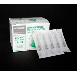 NEOPOINT aiguille hypodermiq 27G 0.4x20mm 100 pce