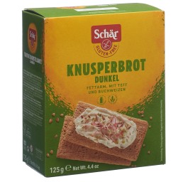 SCHÄR pain croustillant foncé sans gluten 125 g