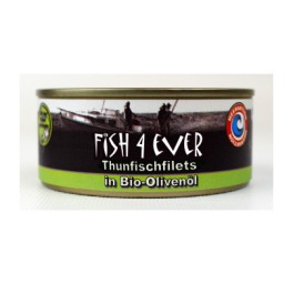 FISH4EVER filets de thon huile olive bio bte 160 g